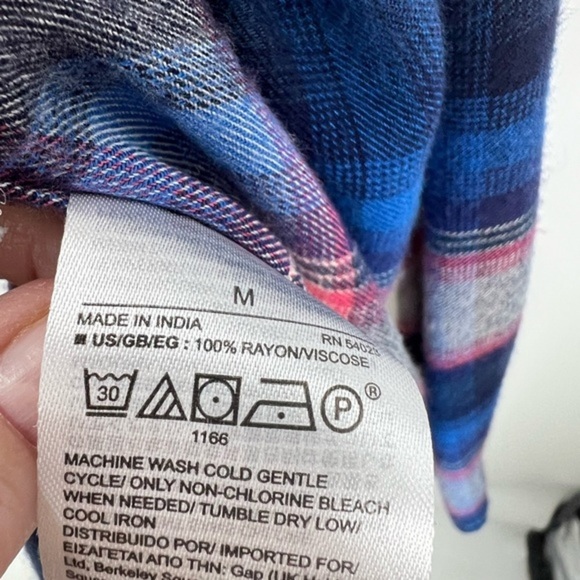 Gap + Pendleton, collaboration, western flannel button front shirt M - Picture 8 of 9